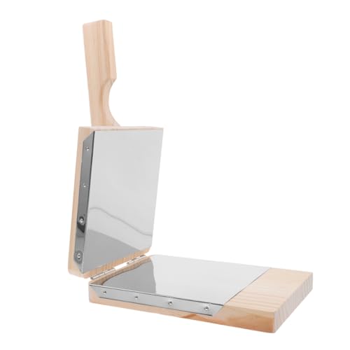 ULTECHNOVO Molde para Hacer Empanadillas Madera y Acero Inoxidable Prensador Masa Herramienta para Cocina Hogar Restaurante Práctico y Duradero