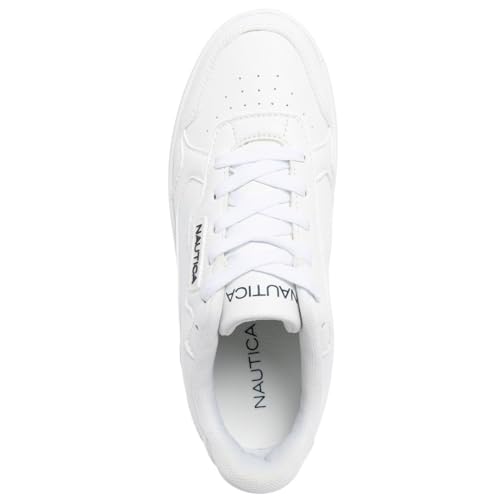 Image of Nautica Women's Court Sneaker - Casual Fashion Lace-Up Low Top Walking Shoes with Comfort Cushion Footbed, Lightweight Everyday Tennis Sneakers