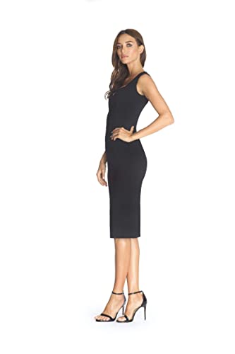Dress The Population Women's Elle Sweetheart Sleeveless Bodycon Midi Dress, Black, M #TOP1