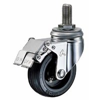ハンマーキャスター HAMMER CASTER315SA-RBU100-BAR01 [ハンマー SAシリーズオールステンレス自在SP付ゴムB車100mm] | キャスターのトップブランド、ハンマーキャスター 315S-RBU100 315SA-RU100 : キャスター:ハンマーキャスターネジ込み車:（ナイロン