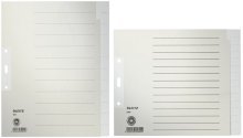 10 X LEITZ Papierregister Blanko A4 20BL grau 1220-00-85