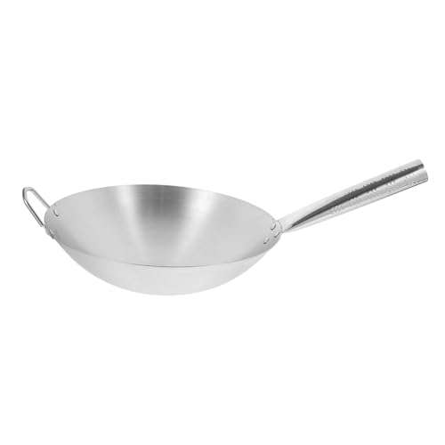 Wok de acero inoxidable PRETYZOOM 1pc sin antiadherente