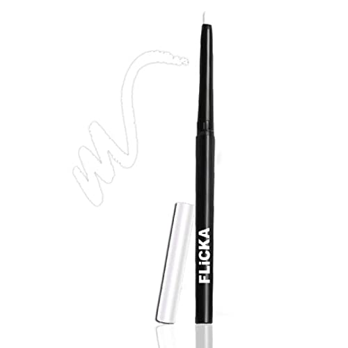Image of FLiCKA Breathtaking Eyes Twist White Kajal + Rule With Brows Eyebrow White Pencil, With Spoolie, Waterproof, Smudge Proof, Longlasting, Dermatologically tested, Intense Colour, Natural-looking Results