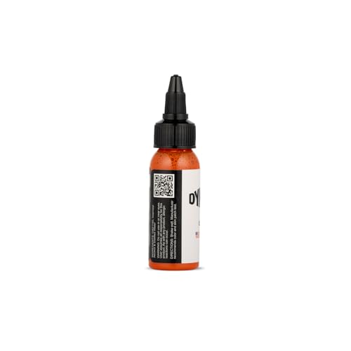 Image of Dynamic Color Orange Tattoo Ink, Made in USA Since 1990, 1 oz | Sterilized and lot-numbered for full traceability; established American brand trusted by artists worldwide