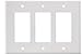 Leviton 3-Gang Decora/GFCI Device Wallplate, 80611-W, White