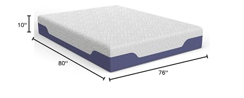 Image of Vibe Supreme Cooling Hybrid Mattress, Innerspring and Gel Memory Foam Mattress, Fiberglass Free, 10-Inch Bed in a Box, King
