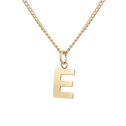 GD GOOD.designs Halskette mit Buchstaben Anhänger E Edda Eike Eileen Elena Elina Elisa Elise Ella Emilia Emily Emma Erika Eva Evelyn Edwin Egon - Valentinstag-Geschenk für Sie und Ihn