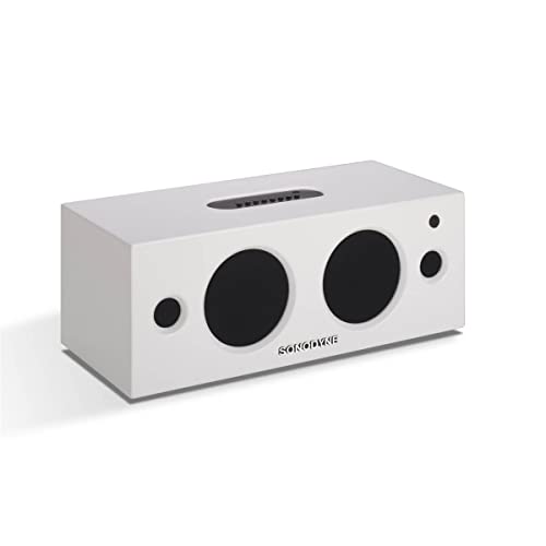 Sonodyne Bandish 120W Wireless Bluetooth Speaker with Wooden Finish for Home Sound, Deep Bass, Class D Amplifiers, Remote Controlled, Duet Mode (White)