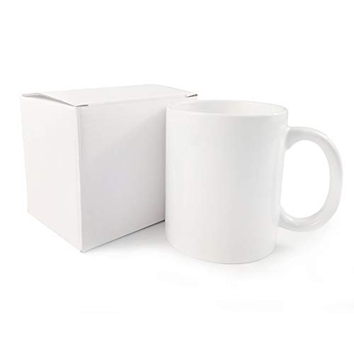 Sublimation Mugs, Cups 11oz Sublimation Ceramic Blank Coffee Mugs,White Cups, Sulimation Blanks, Blank White Mugs-36 pack bulk bundle (36pc white mug single box) - Image 6