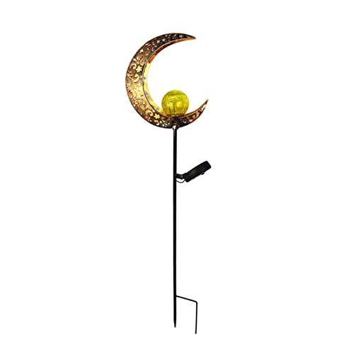 Lampe de jardin solaire pour pelouse étanche dorée pour baliser une allée sombre