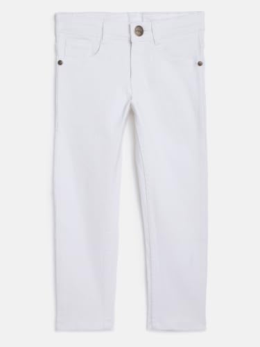 Image of Urbano Juniors Boy's Slim Fit Mid Rise Washed Denim Jeans Stretch