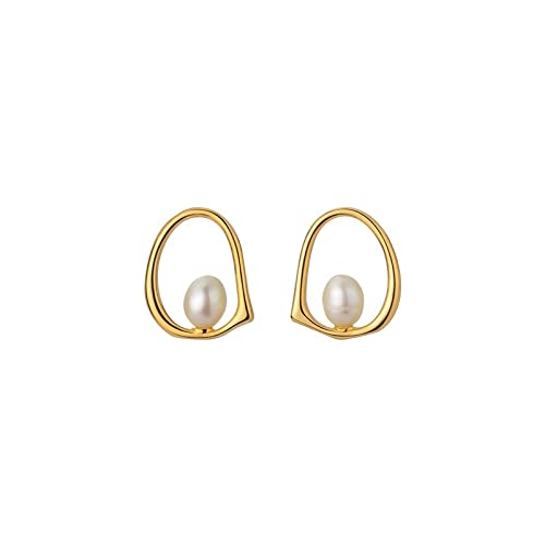 Pendientes de plata de ley 925 con perlas regalo de aniversario mujer San Valentín