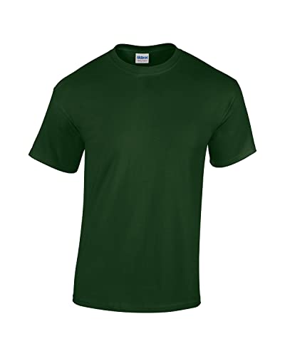 T-shirt Gildan 5000 vert forêt L, votre allié pour le week-end