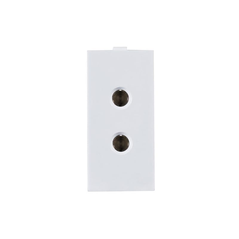 SEER 2 Pin Socket modular 6A 240V AC (Socket 2 PIN) Electrical Switch Socket, Electrical Accessories for Home and Offices White 3