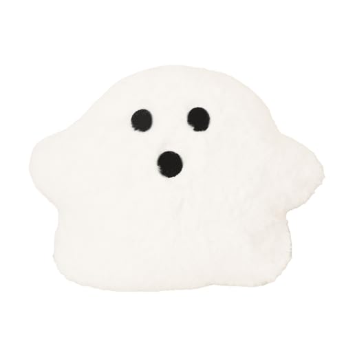 メール便 ハロウィン フェイクファー ふわふわ おばけ クッション Sサイズ ぬいぐるみ 抱き枕 枕 オバケ インテリア 雑貨 ホワイト S