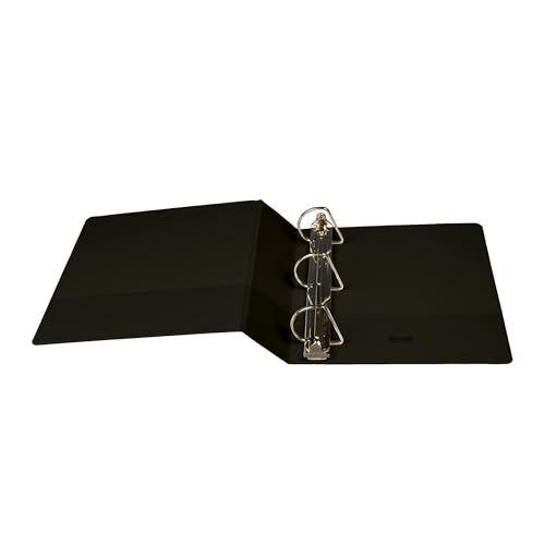 Image of Samsill Durable 4 inch 3 Ring Binder, D Ring Binder, 100% Recycled Chipboard, Black