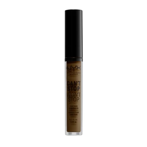 NYX Professional Makeup Can't Stop Won't Stop Contour Concealer - wasserfester flĂĽssiger Abdeckstift, Kaschieren & Highlighten, 3, 5 ml, Walnut 22.3