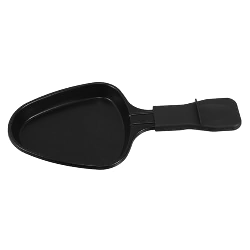 EXHUMKY Triangular Mini Cheese Melting Pan Nonstick Grilling Pan for Stove Top Metal Raclette Cheese Cooker Portable Indoor Barbecue Plate with Spatula for Household Cooking
