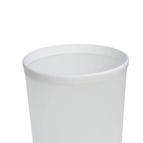 Caneca de basura blanca frosted para baño 2.1 gal miniatura 3