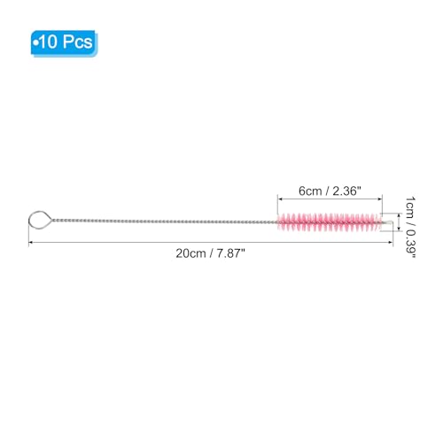 Cepillo para limpiar pitillos 10 piezas PATIKIL rosa miniatura 2