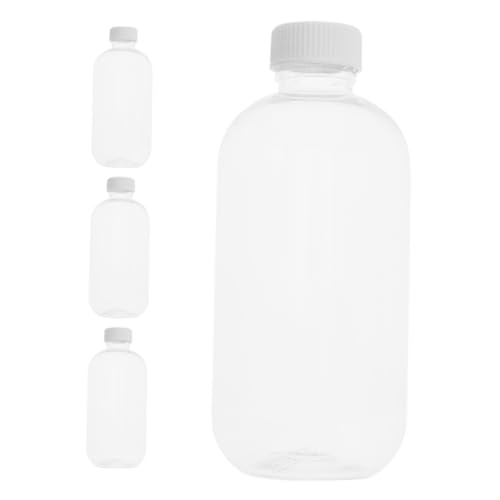 BRIGHTFUFU 4pcs Compact Plastic Bottles Refill Toy Beads Storage Containers for Boys and Girls