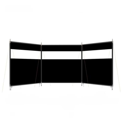 NihaoWXM Refugio para Parabrisas De Playa Carpa Impermeable de Lona for Exteriores, for Picnic, Barbacoa, Herramienta construcción, for Invierno(7.25m Visible Black)
