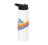 Cycopath! Funny Mountain Biking Vintage 80s Stainless Steel Insulated Water Bottle