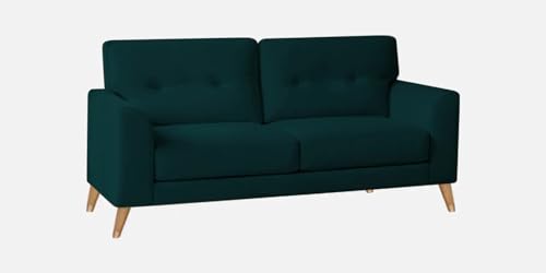 Image of Velvet Contemperory Sofa with Cushion Chaise Lounge Sectional Sofa Perfect for Living Room & Bedroom Guests Home & Office (Green Colour, Three Seater)