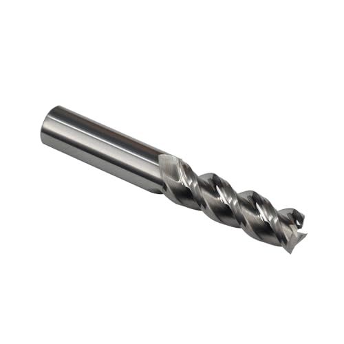 Image of Square End Mill JESTUOUS Carbide 3 Spiral Flute Drill Bits 3 /8 inch Shank Dia.1-1 /4 inch Cut Length for Milling Ferrous and Non-Ferrous Materials,1 Piece