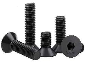 Rely®⇒VP INDUSTRIES M8x70 mm (Pcs- 15) CSK Allen Head Screw Carbon Steel | Black Zinc Plated Countersunk Allen Bolt | High Strength Machine Screws for Furniture, DIY & Industrial Use