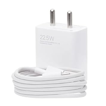 Image of Mi 22.5W Fast USB Type C Charger Combo|Compatible for Mobile,Power Banks|Fast Charging|(Adapter + USB to Type C Cable)|White(DP204)