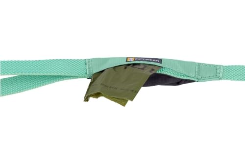 RUFFWEAR Hundeleine Hi & Light, Starke Leine, mit integrierter Aufbewahrungstasche und sicher abschließbarem Crux-Clip, kompakt zusammenklappbar auf Taschengröße, Sage Green