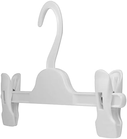 Lot De 10 Cintres Avec Clips Rotatifs 360° - Pour Pantalons, Jupes, Robes - Plastique Rose, Gain De Place