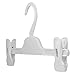 Hangerworld 10 Grucce per Bambini 28cm in Plastica Bianca con Pinze Regolabili per Gonne e Pantaloni