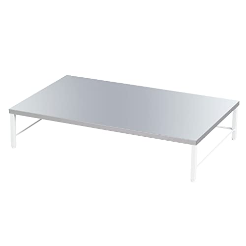 川口工器 ステンレス天板 IHクッキングヒータースタンド ラック 置き台 完成品 燕三条製 IHコンロ台 (ホワイト) 21020