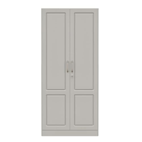 Image of Wakefit Wardrobe for Bedroom | 3 Yr Warranty | Cupboard for Bedroom, Almirah, Wooden Wardrobe, Comes with LED light, Multi-Shelves, Drawer & Hanger, Density:680-750 kg /m, Free Installation(Tyrian-LG)