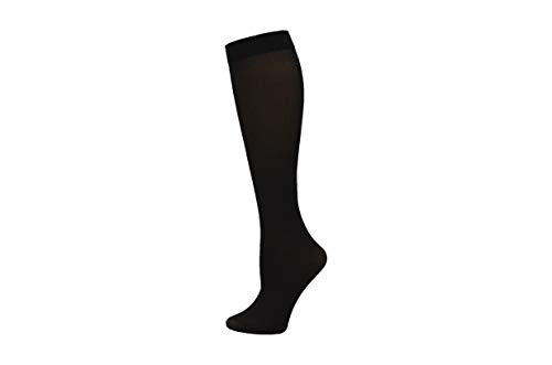 Image of Winterlace Queen Size Trouser Socks Womens 6 Pairs Plus Stretchy Opaque Knee High Wide Calf Nylon Spandex Dress Sock