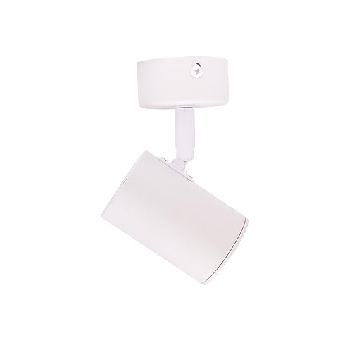 OneUan - Lampara Techo y Pared Orientable con Bombillas GU10,Focos Superficie Ajustables,aluminio y hierro,Genial para decora casa,salon,ofcina,tienda..etc(1uds,BLANCA,Luz fría 6000k)