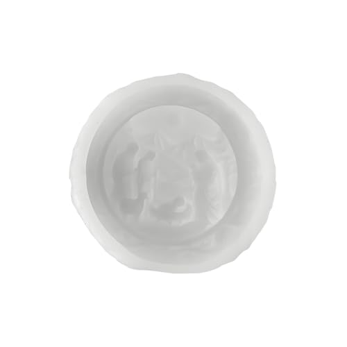 Molde de silicona para Belén de Navidad, molde de chocolate con motivo de la Natividad de Jesús – Molde 3D redondo de Navidad para cera resina cocción yeso pasta de azúcar vela chocolate proyectos