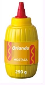 Orlando Mostarda Salsa Classica per Hamburger e Hot Dog, Barattolo da 290 g, Confezione da 3