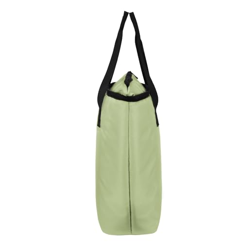 Image of F Gear Flex Quite Green Tote Bag for Women|Handbag with 1 Spacious Compartment & Inside 2 Pockets|Zip Closure, Premium Finish|Lightweight & Durable|Shopping, Stylish Office, Travel, College Tote