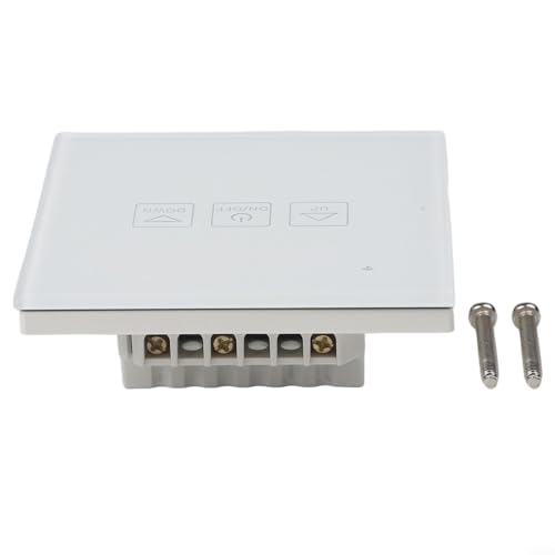 Vilgftyiet Variateur d'intensité tactile intelligent compatible WiFi, panneau de verre, contrôle de la lumière pour la maison, 86 x 86 mm, interrupteur mural avec réglage manuel de la luminosité