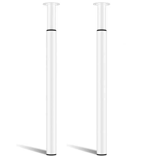 Amazing Tour Adjustable Table Legs 28'-43' - 2 Pcs Breakfast Bar Legs, Kitchen Worktop Support Legs, Office Desk Legs, Heavy Duty Metal Sturdy Steel Frame,White