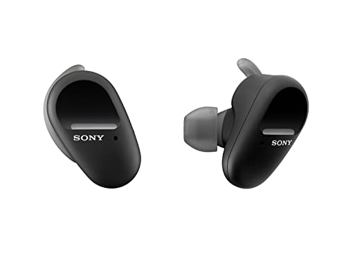 Sony WF-SP800N Truly Wireless Sports Noise Cancellation Extra Bass Bluetooth Earbuds/Headphones, True Wireless Earbuds with Mic for Phone Calls, 26 Hrs Battery Life & Alexa Voice Control (Black)