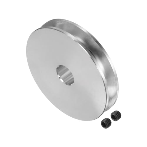 Kozelo Keilriemenscheibe - [10mm Bohrung x 50mm Außendurchmesser] Aluminiumlegierung V-Rillen-Antriebsscheibe für 3-5mm PU-Rundriemen für viele vorhandene Antriebskonstruktionen