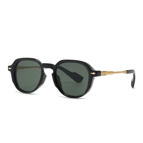 Lunettes de soleil ovales rétro femme verres dégradés vert foncé protection UV400