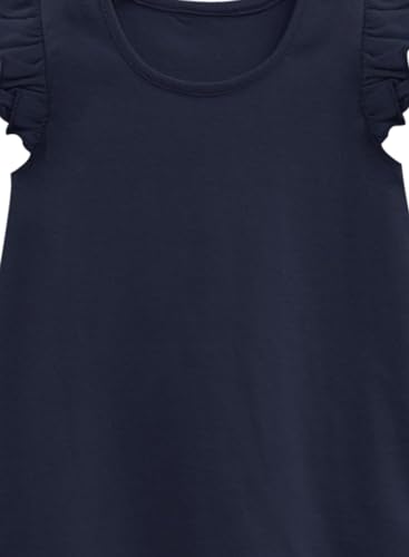 Image of A.T.U.N. (All Things UBER Nice) Girl's Polyester Regular Fit Solid Round Neck Knee Length Regular Top