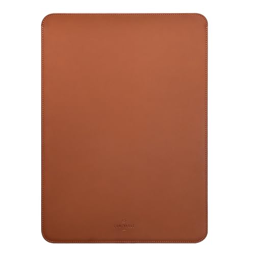 Comfyable Slim Laptop Sleeve 16 Inch Compatible for MacBook Pro 16-Inch M3 M2 Pro/Max 2023, Faux Leather Protective 16-in Mac Cover Case, Brown