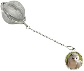barn owl Dome on a Tea Leaf Infuser Stainless Sphere Strainer codec28