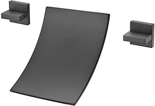 Wall Mount Waterfall Bath Tub Filler Faucet Matte Black, Extra High Flow,SUMERAIN